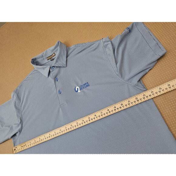 Peter Millar Shirt Mens Large Blue Summer Comfort Polo Golf Short Sleeve Stripe - Picture 6 of 14
